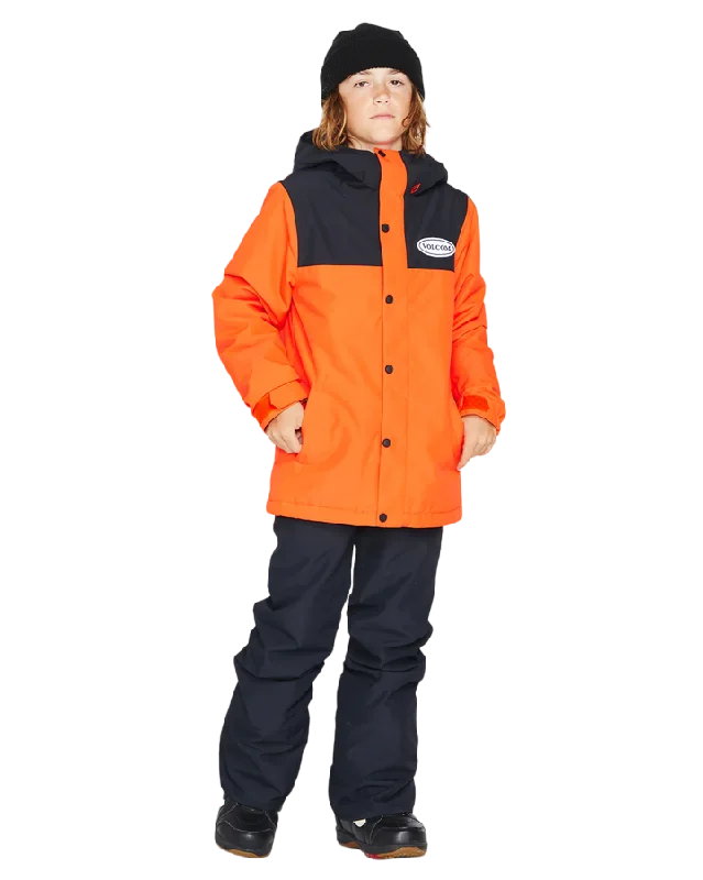 Men's Coats with Vintage StyleVolcom Stone.91 Ins Kids Jacket - Orange Shock - 2023